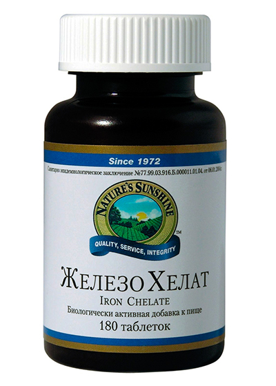 Железо Хелат – Iron Chelate NSP, 180 таблеток
